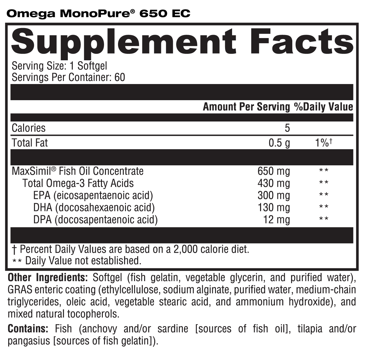 Omega MonoPure® 650 EC 60 Softgels