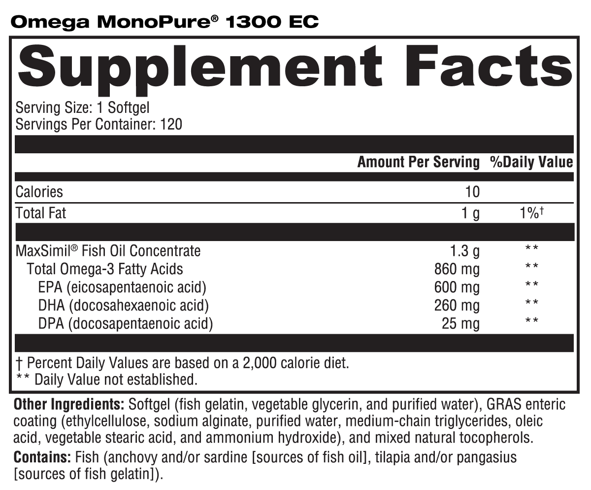 Omega MonoPure® 1300 EC 120 Softgels