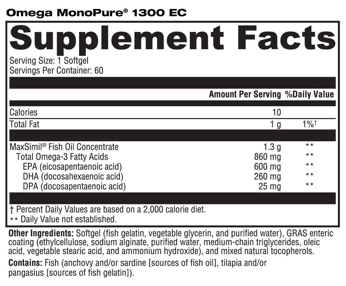 Omega MonoPure® 1300 EC 60 Softgels