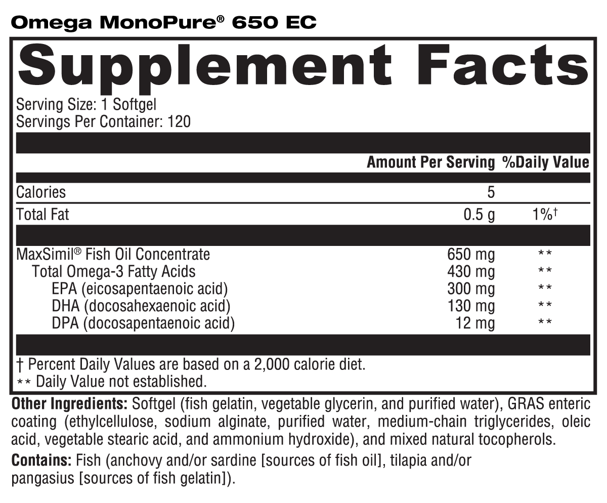 Omega MonoPure® 650 EC 120 Softgels