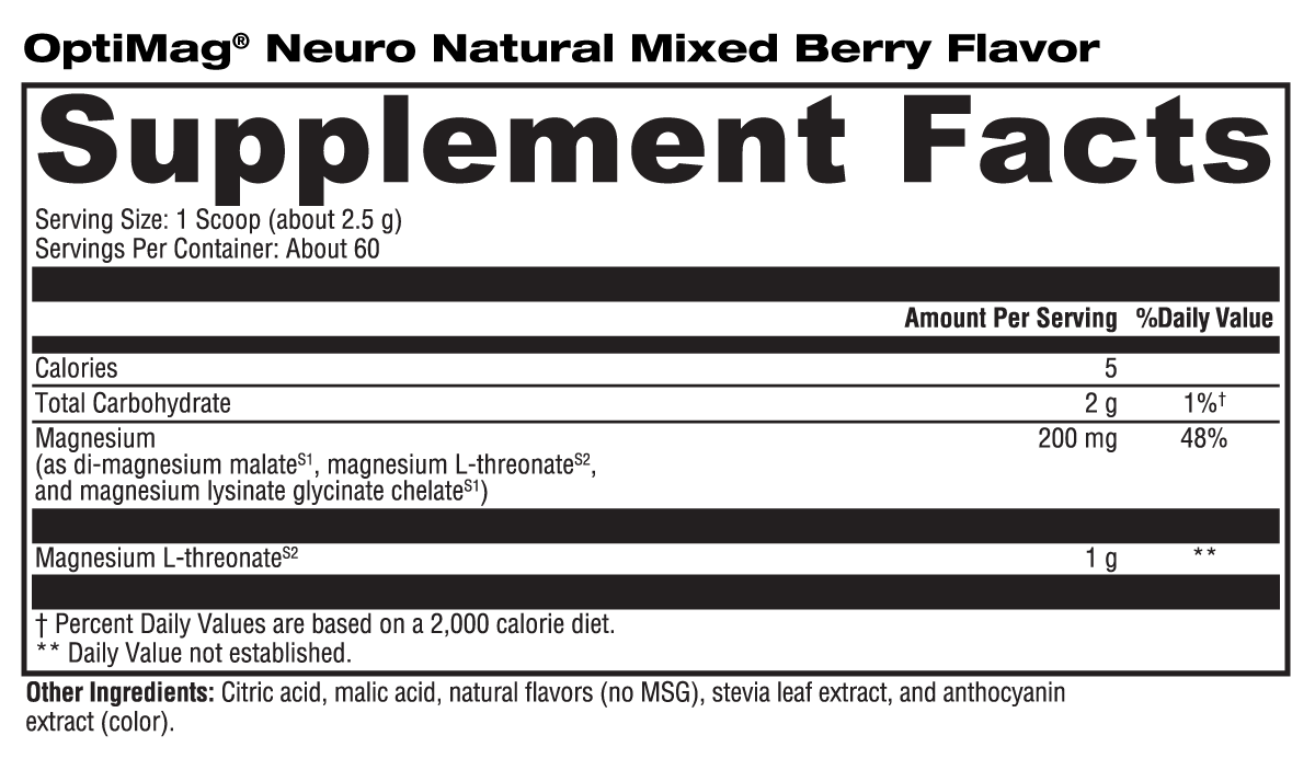 OptiMag® Neuro Mixed Berry 60 Servings